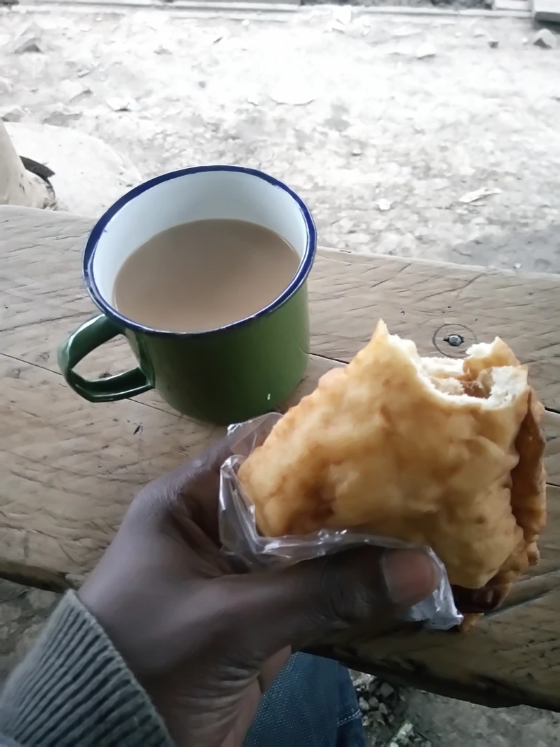 Tea and mandazi in Kenya